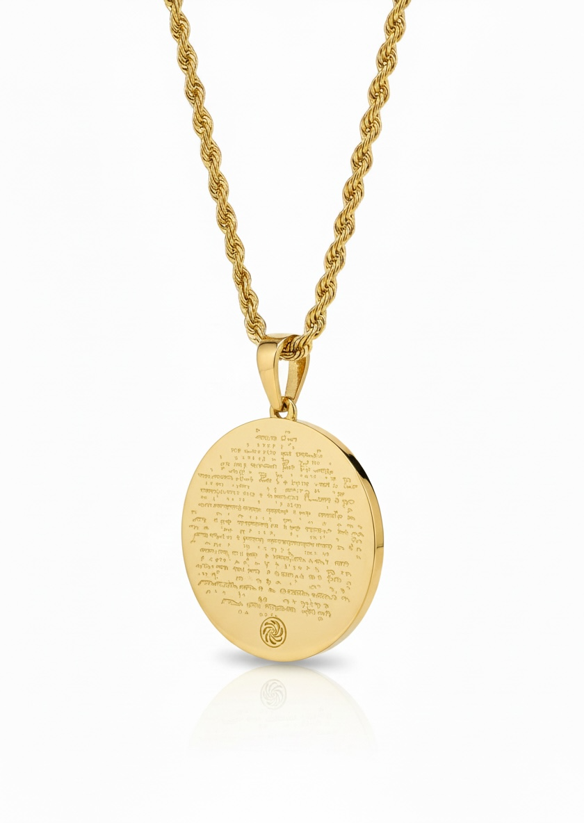 Armenian Heritage Reversible Clover Medallion Necklace – Hayr Mer Prayer Pendant (Unisex)