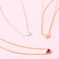 AC Heart Necklace with Zircon Gemstone