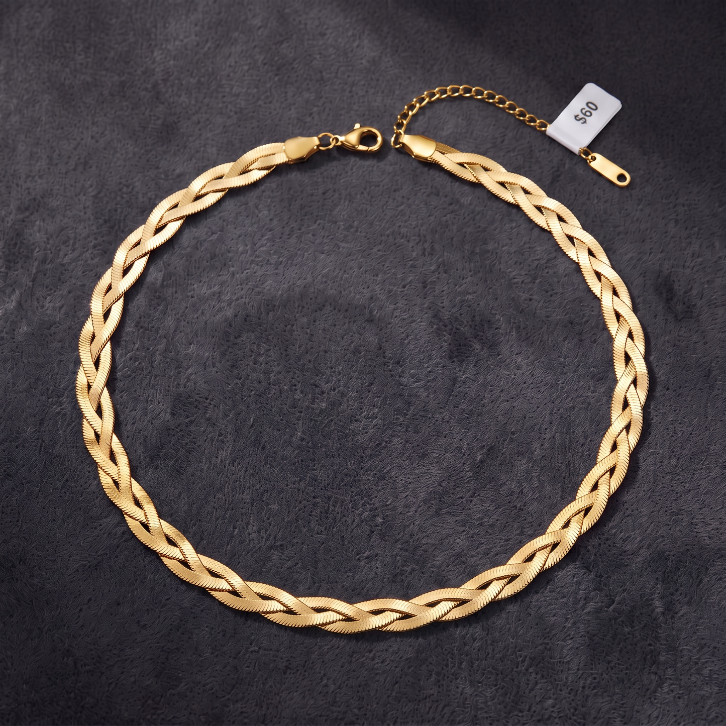 Woven flat chain Necklace