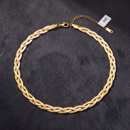 Woven flat chain Necklace