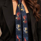 Printed Fringed Detail Scarf: 15 / One Size