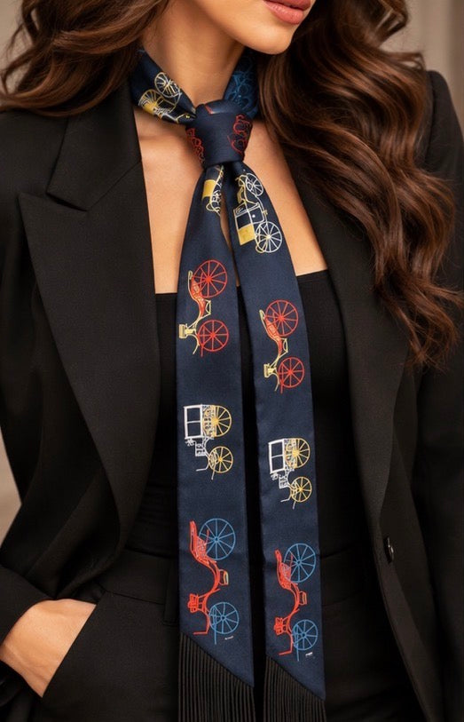 Printed Fringed Detail Scarf: 15 / One Size