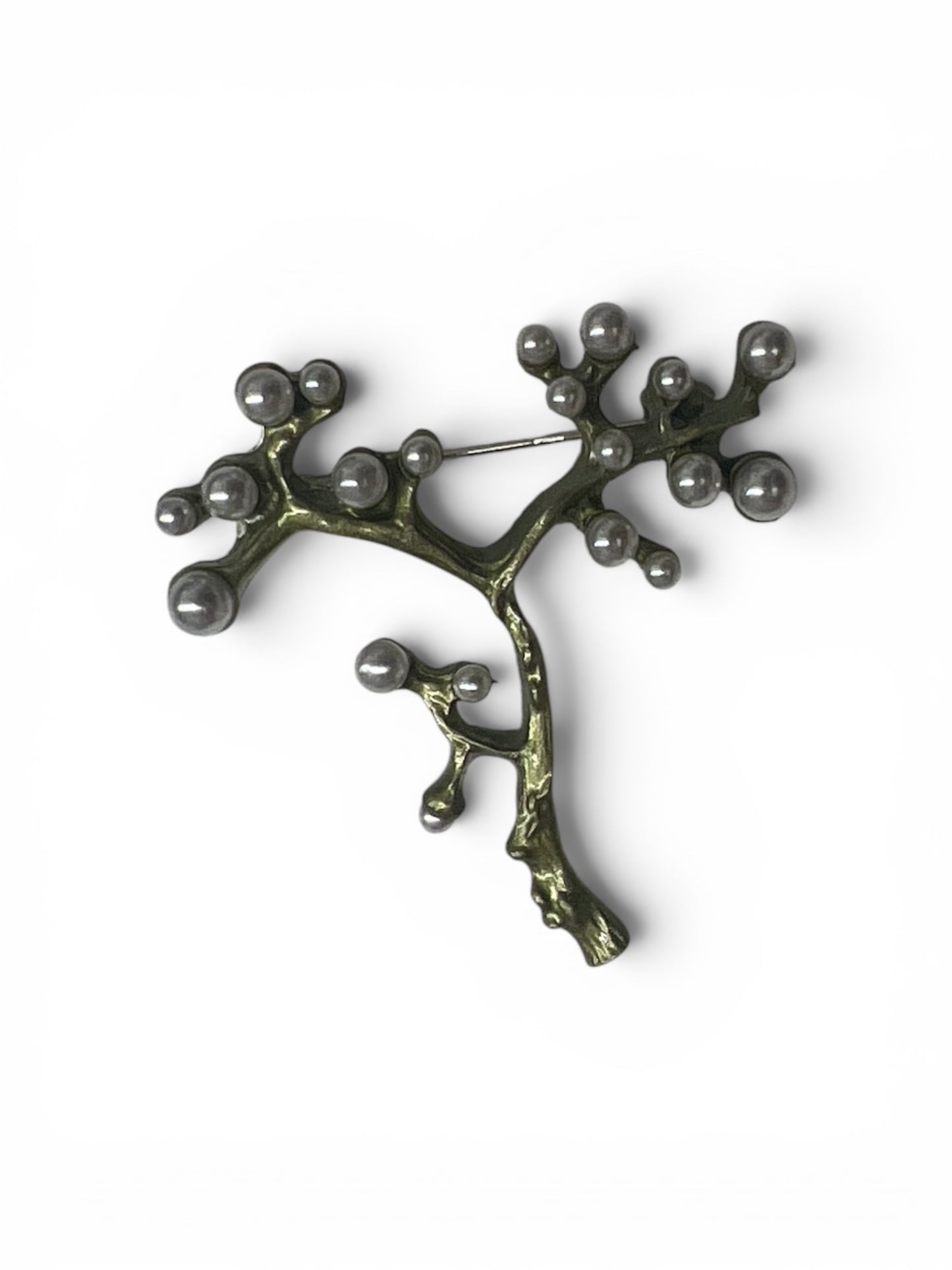 Pearl Blossom Branch Brooch Pin