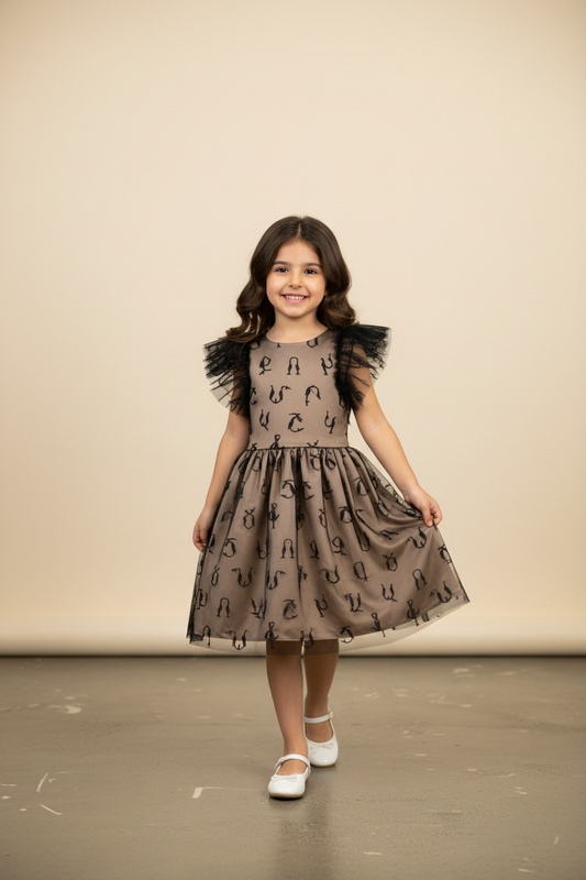 Black Alphabet Dress