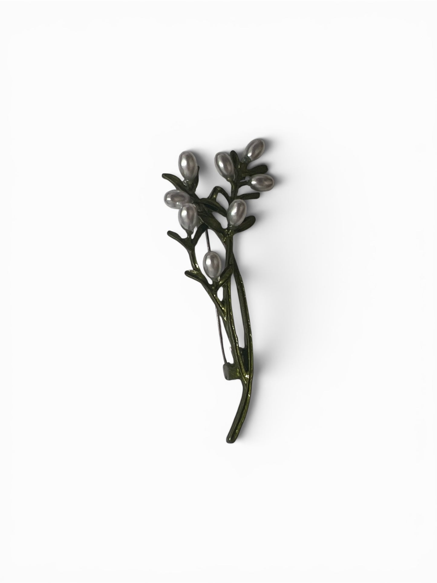 Pearl Olive Branch Brooch Pin