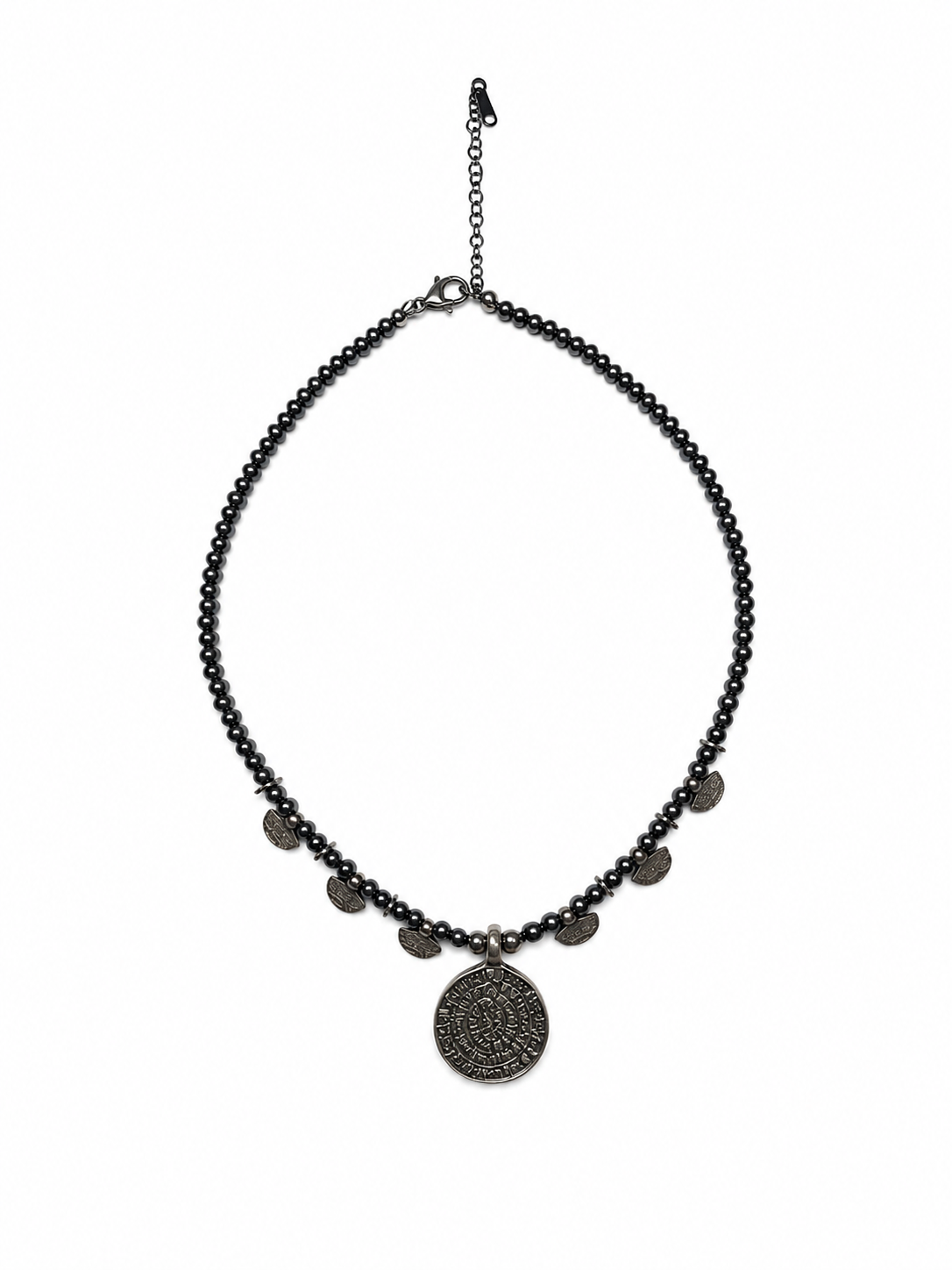 Phaistos Disc Hematite Necklace