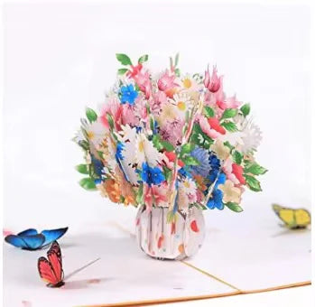 3D Pop-Out Flower Basket & Butterfly Card