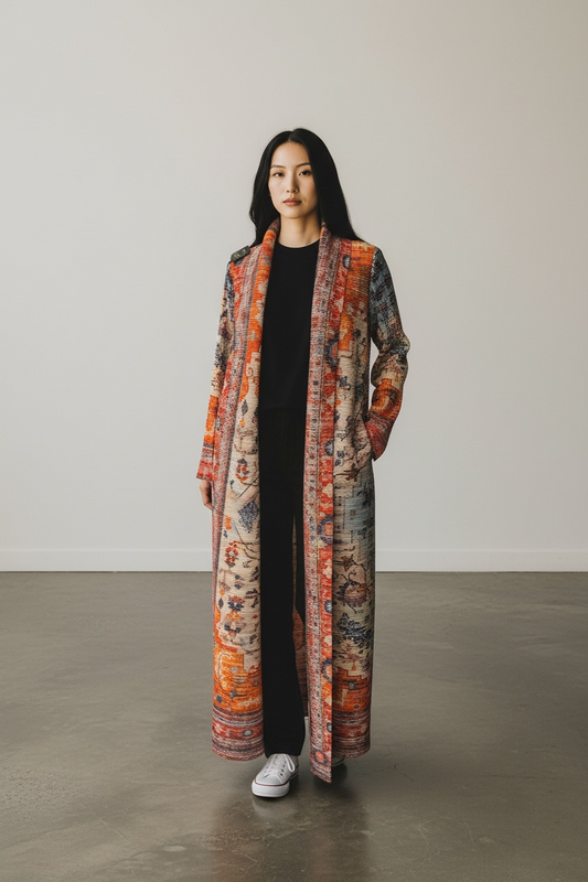 Antique Rug-Inspired Kaftan-Robe
