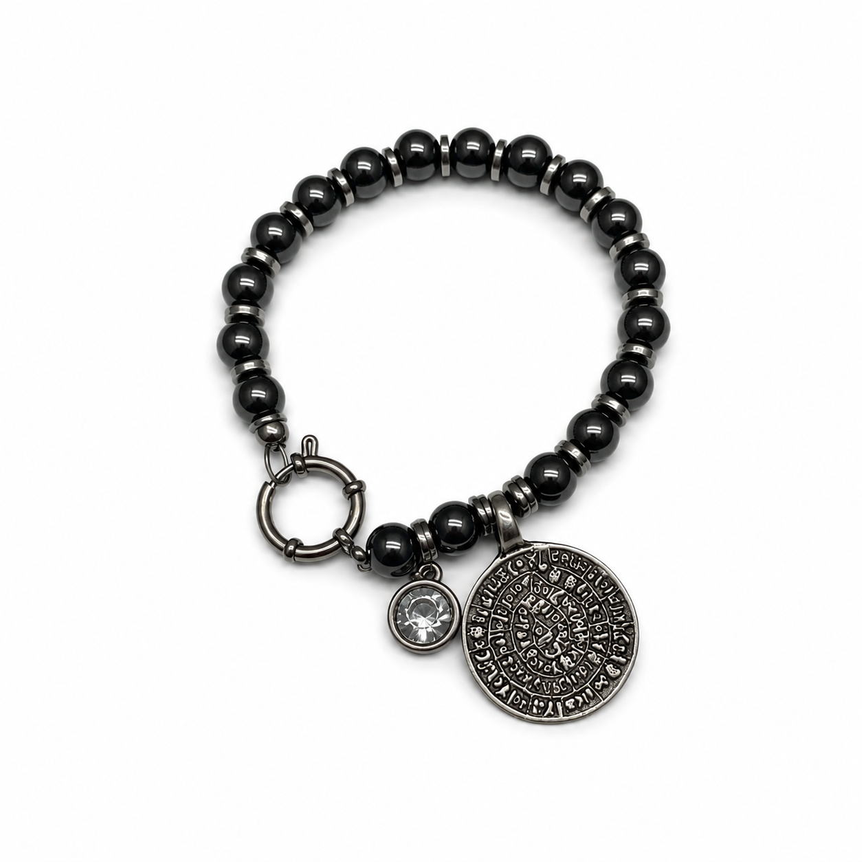 Phaistos Disc Hematite Bracelet