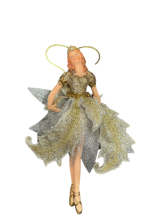 Gold and Silver ballet Girl Ornament