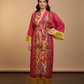 Pink Armenian Alphabet Silk Robe