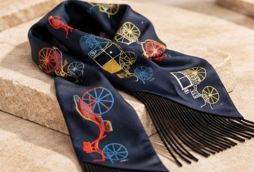 Printed Fringed Detail Scarf: 15 / One Size
