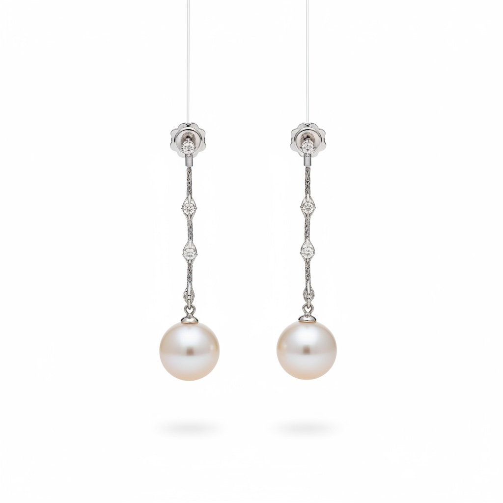 Silver Mesh Earring