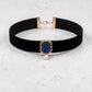 Dark Blue Square Stone Choker
