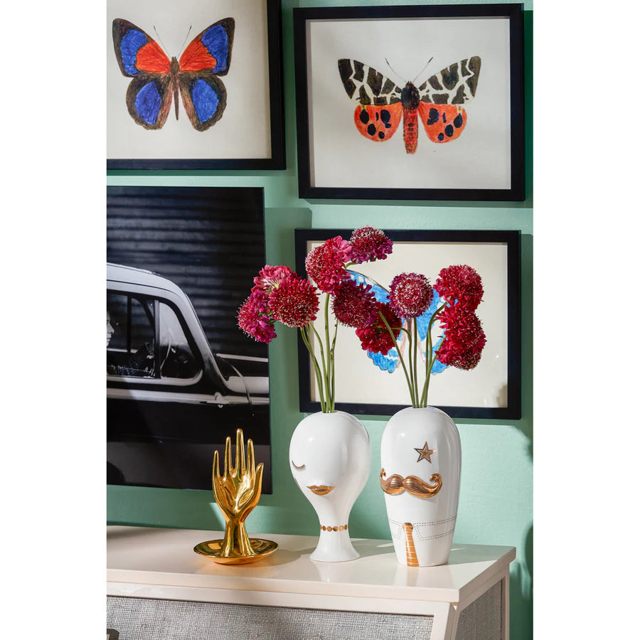 GILDED SALVADOR VASE/ Jonathan Adler