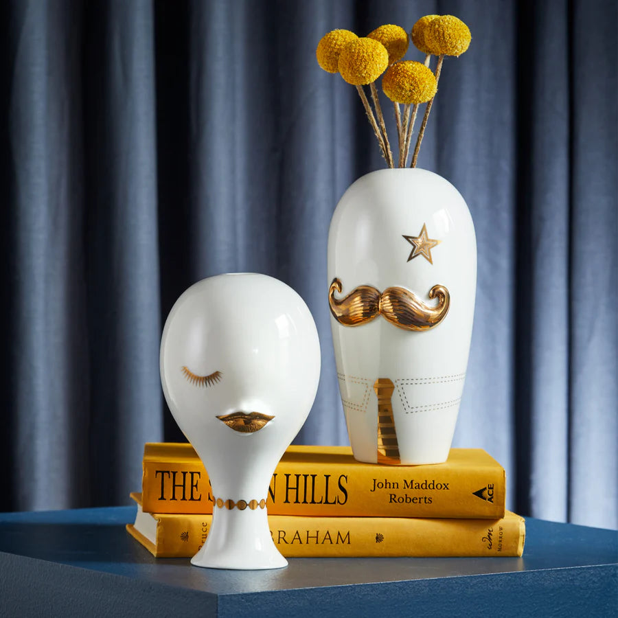 GILDED SALVADOR VASE/ Jonathan Adler
