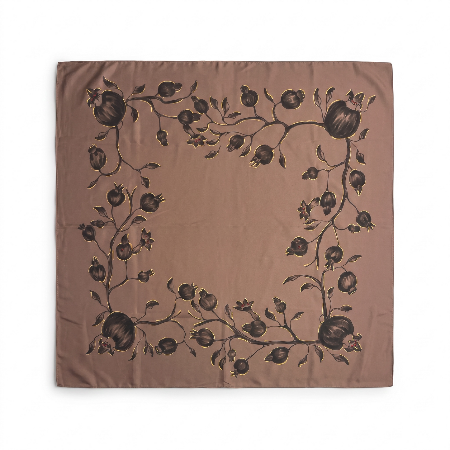 Batik Pomegranate Silk Scarf square