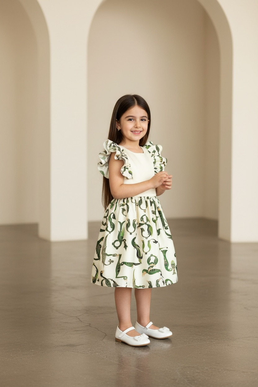 Green Trchnagir kids Dress