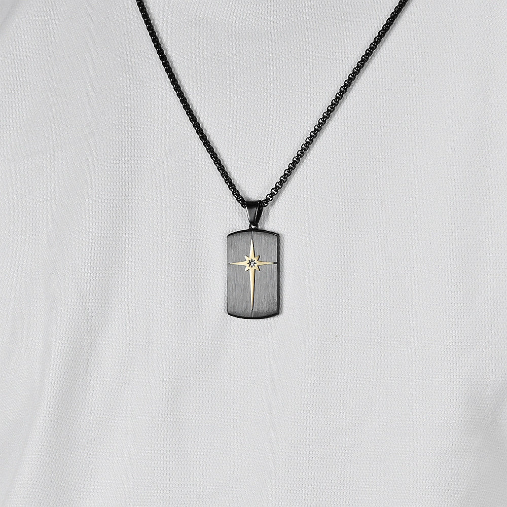 North Star Cross Pendant Necklace