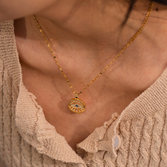 Evil Eye Radiance Medallion Necklace