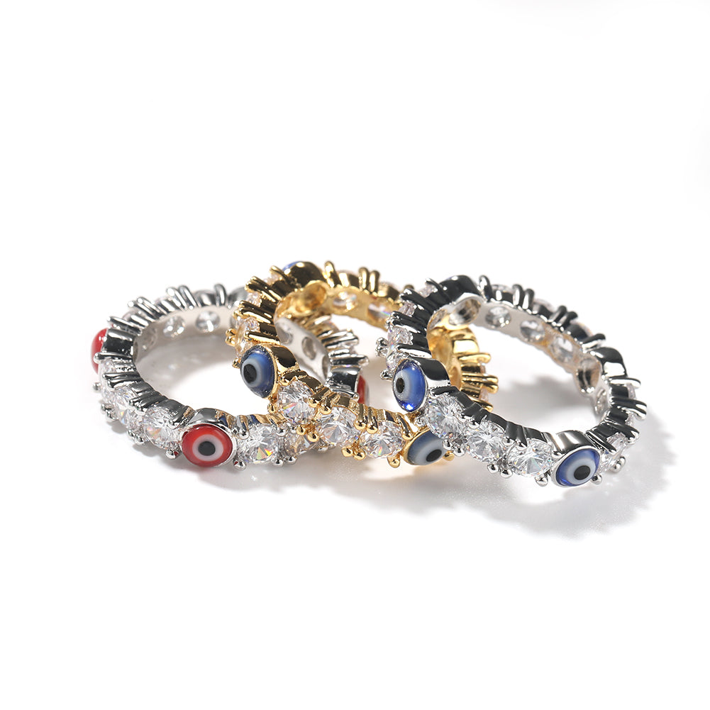Evil Eye Eternity Ring