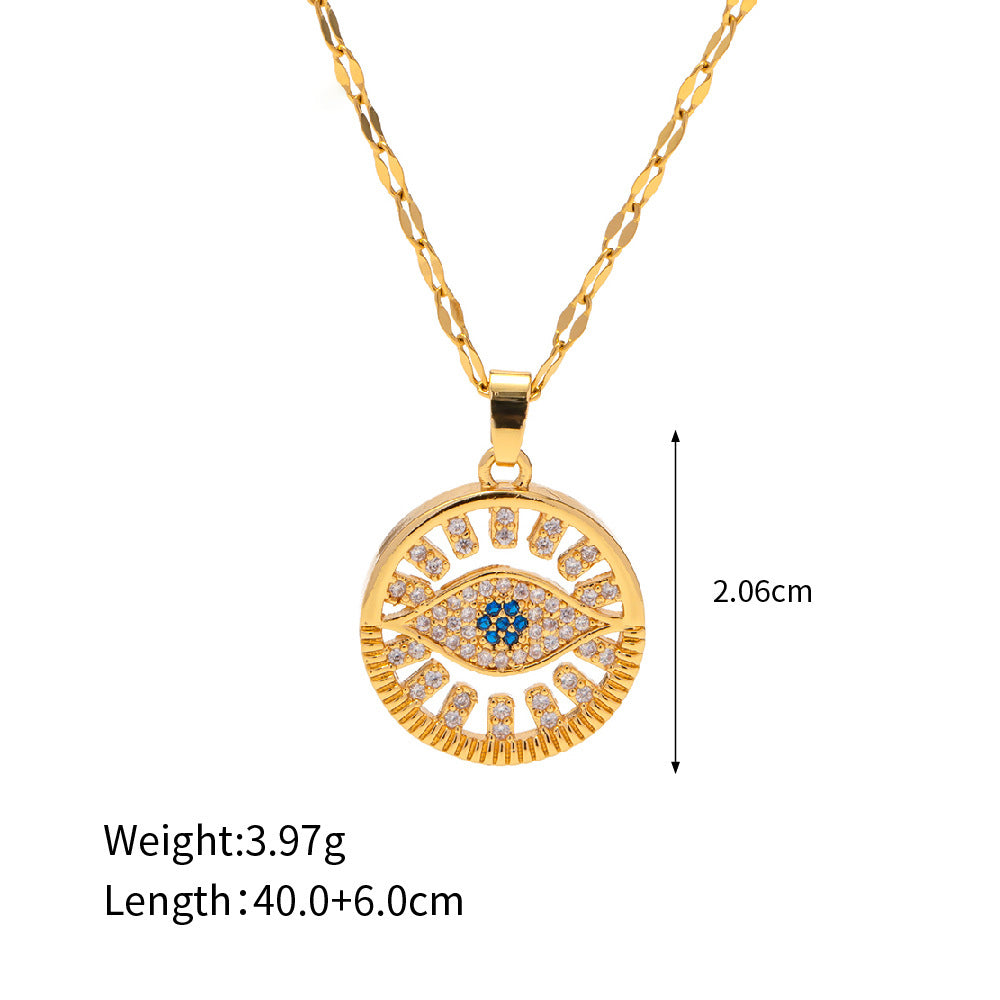 Evil Eye Radiance Medallion Necklace