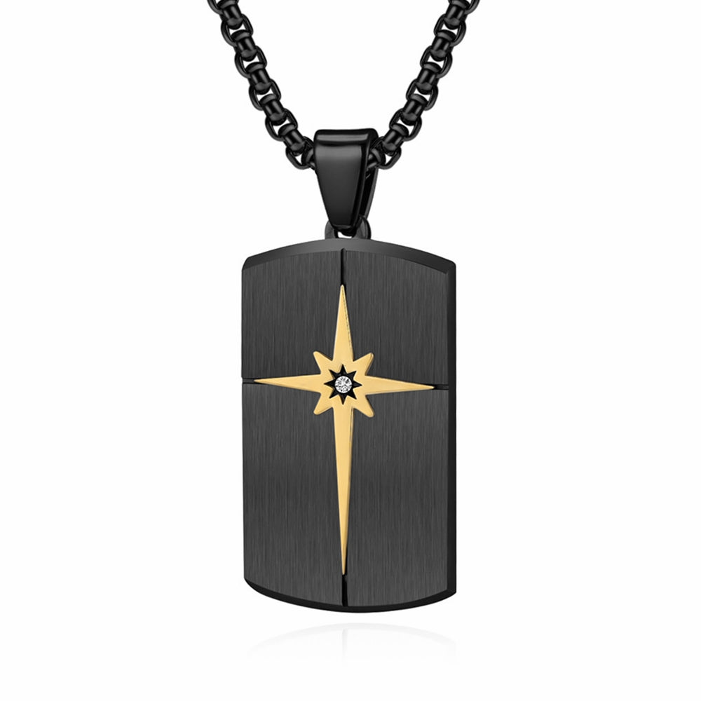 North Star Cross Pendant Necklace