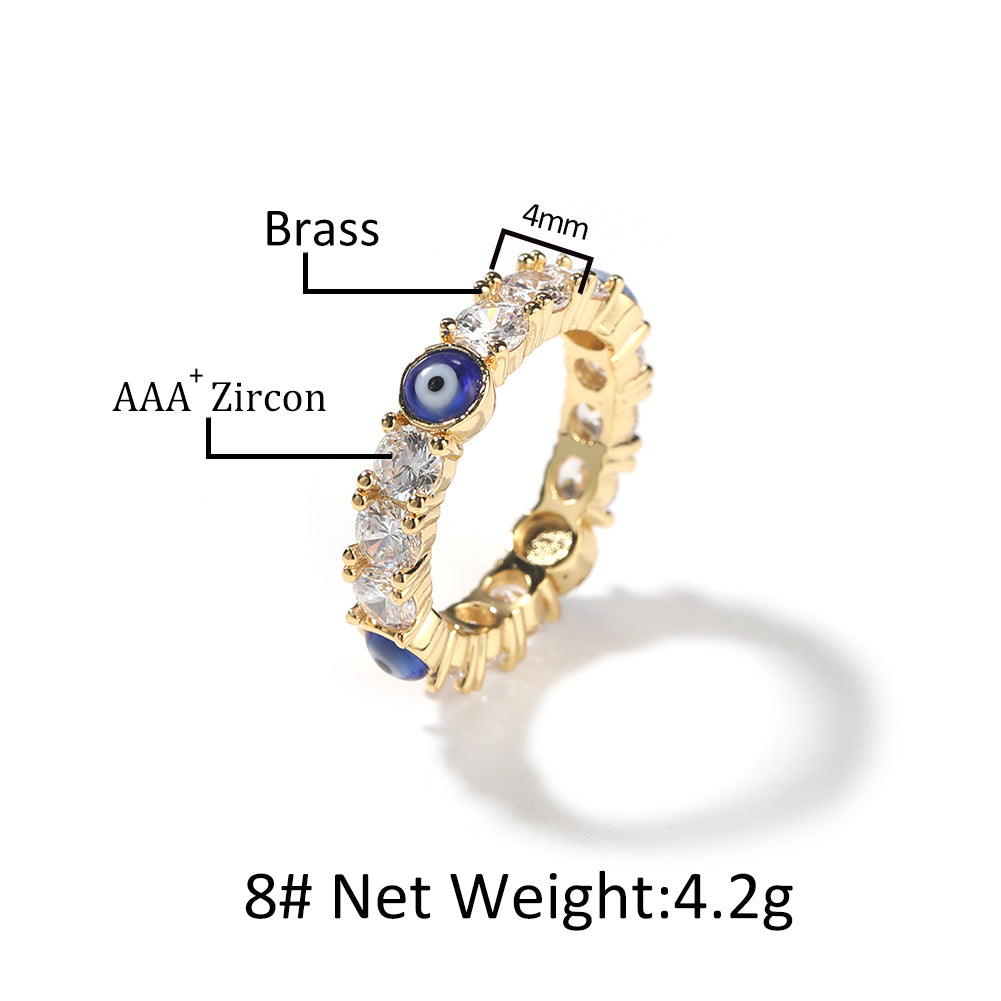 Evil Eye Eternity Ring