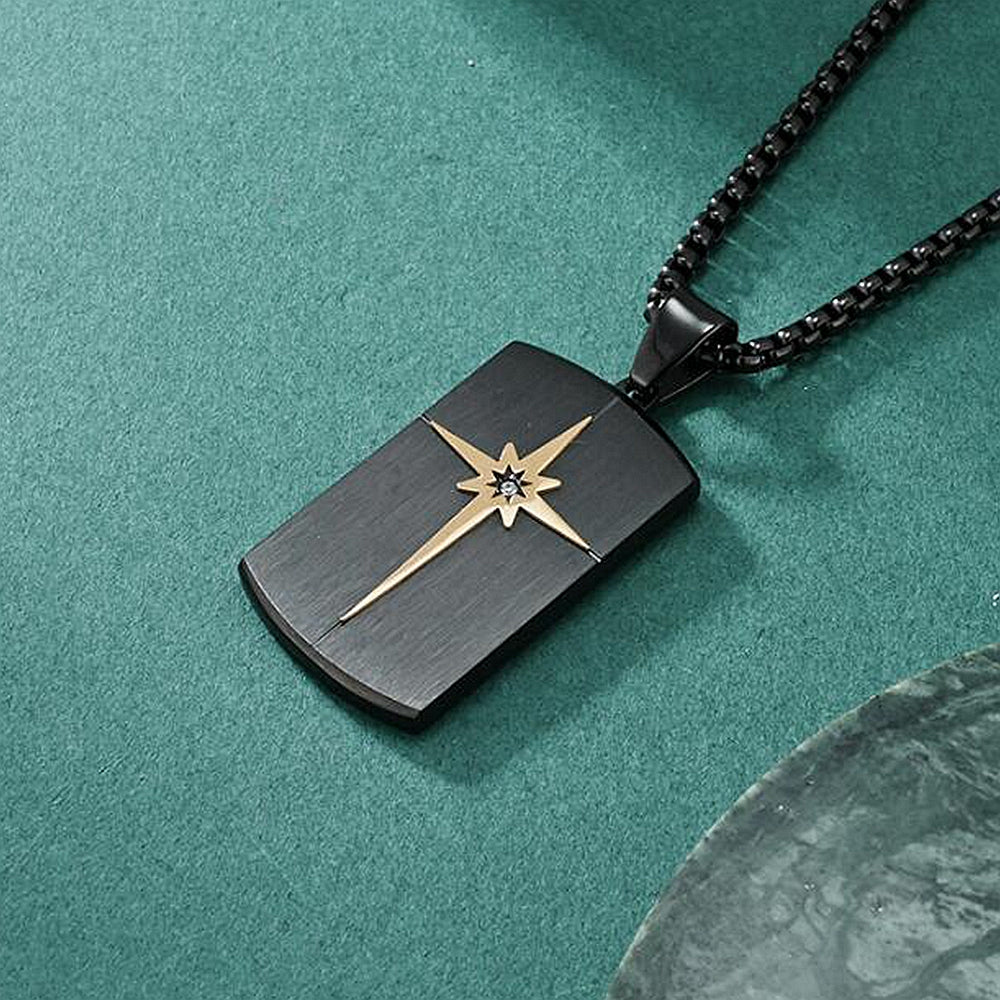 North Star Cross Pendant Necklace