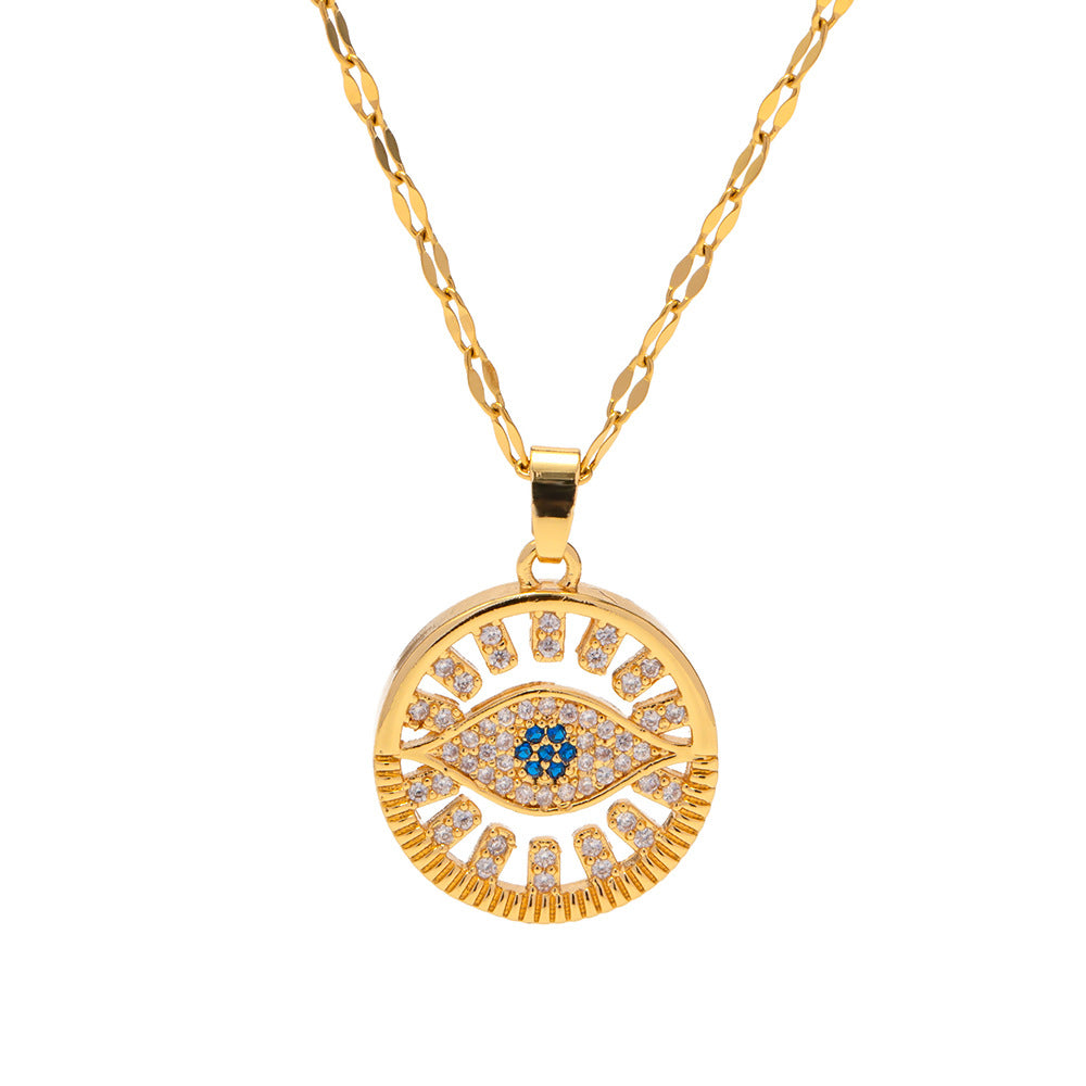 Evil Eye Radiance Medallion Necklace