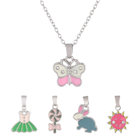 Butterfly Charm Necklace for Kids