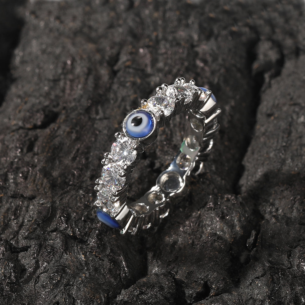 Evil Eye Eternity Ring
