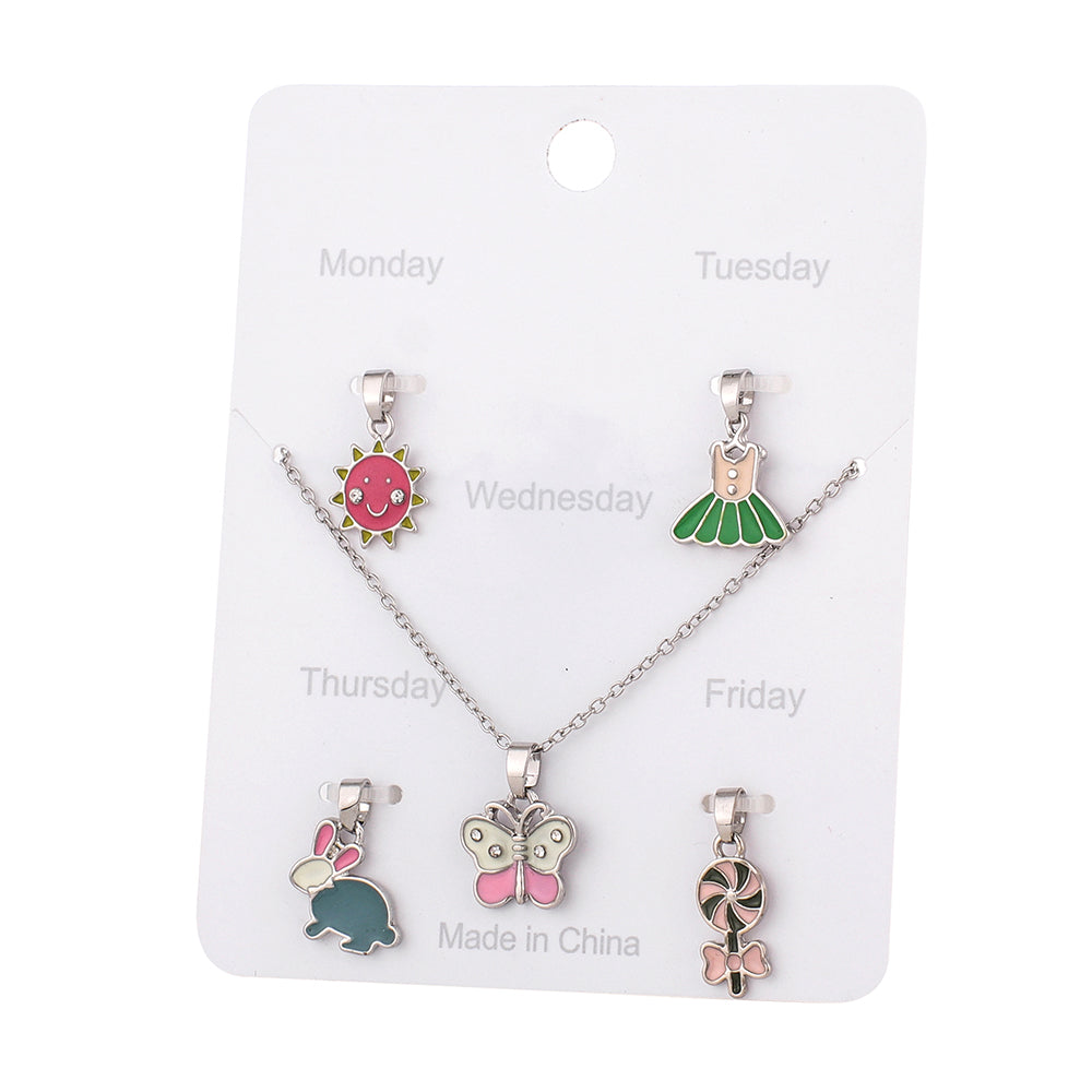 Butterfly Charm Necklace for Kids