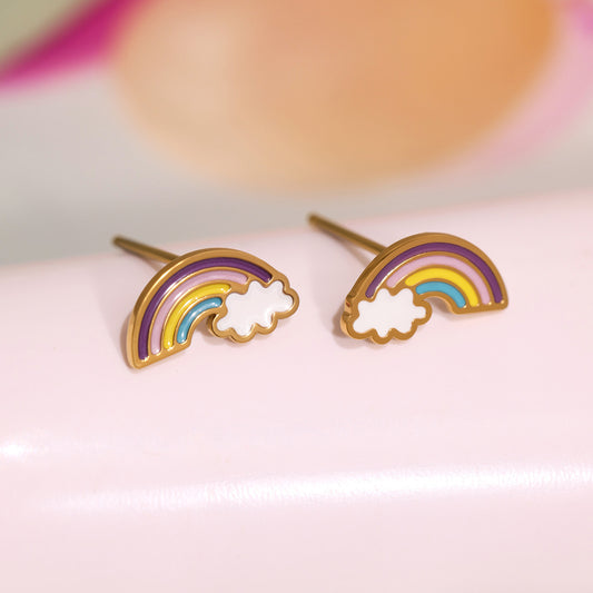 Rainbow Stud Earrings