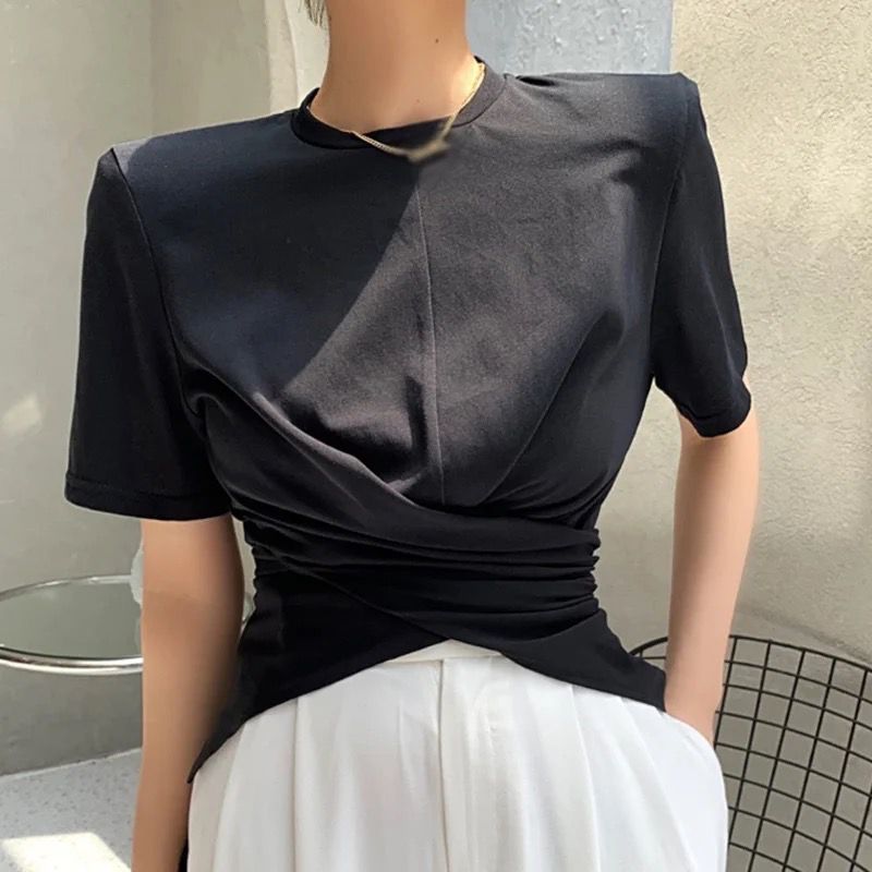 Elegant Pleated Twist Top