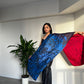 Red & Blue 2 Side Shawl 