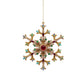Snowflake with Red and Green Rhinestones Ornament
