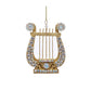 Gold Harp with Rhinestones Ornament