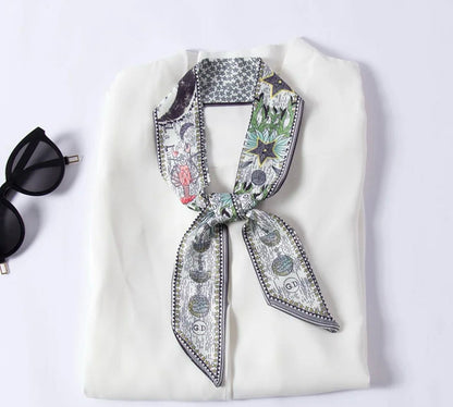 Art Drawn Skinny Scarves