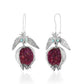 Pomegranate Earrings with Gemstones