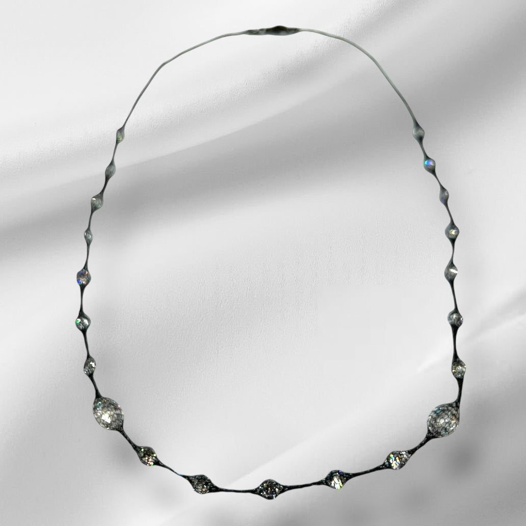 Black Mesh Short Necklace