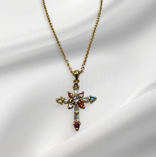 Colorful Cross Necklace