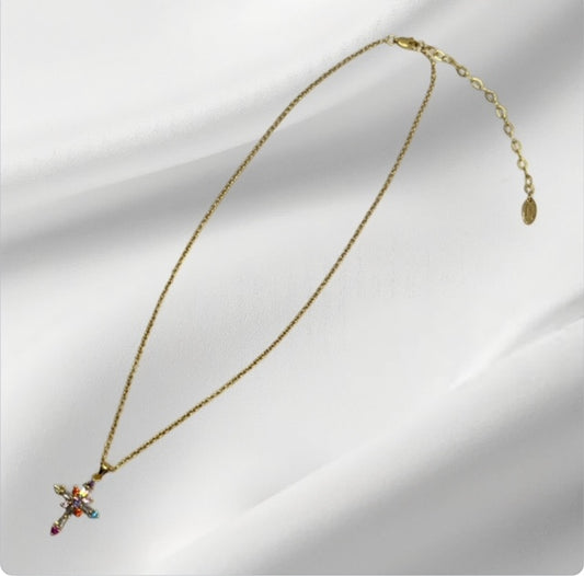 Colorful Cross Necklace