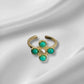 Turquoise Pearl Glory Cross Ring