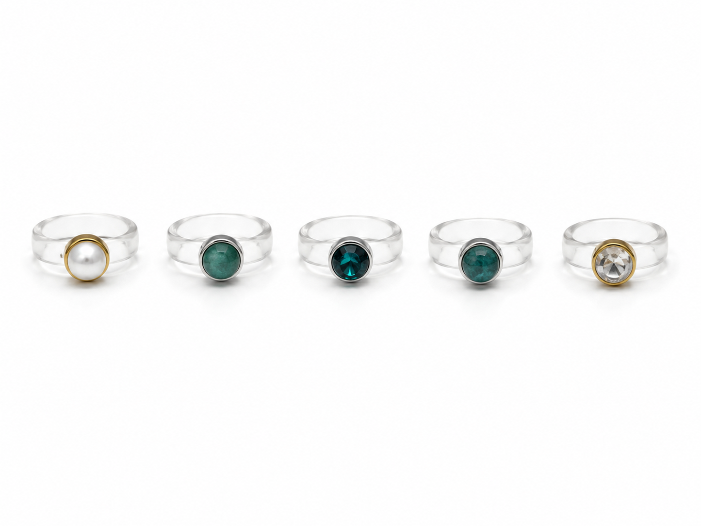 Clear Band Rings