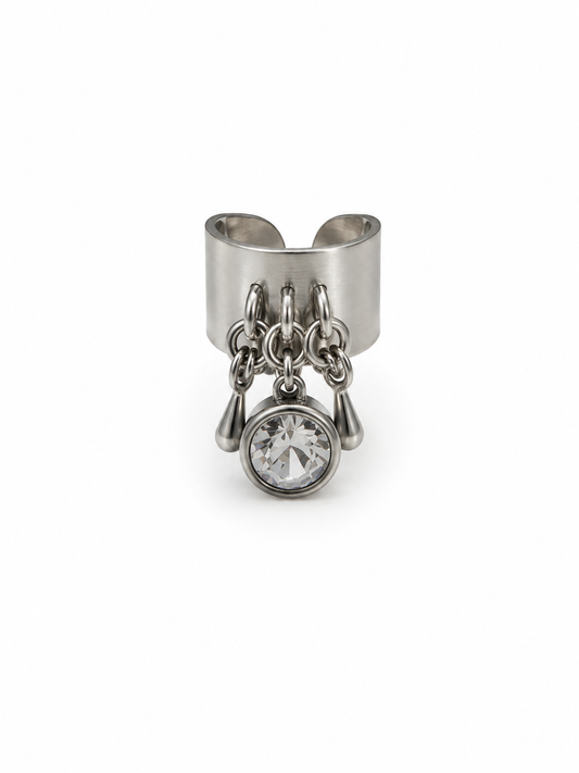 Silver dangle ring