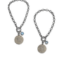 Silver pendant chain with gem