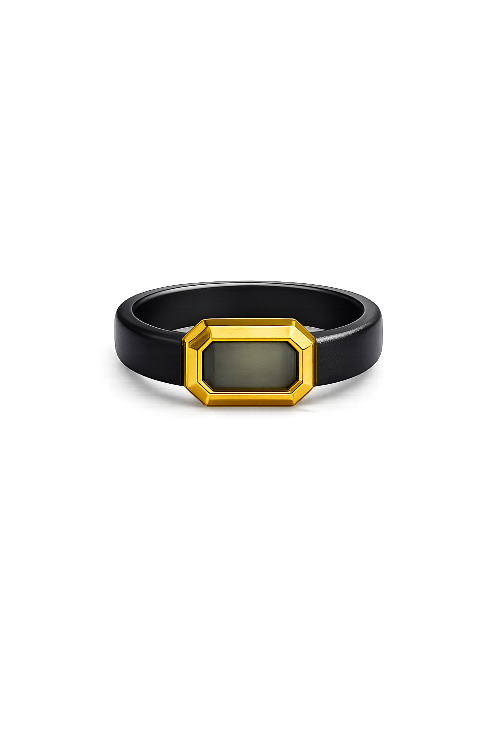 Black band gem rings