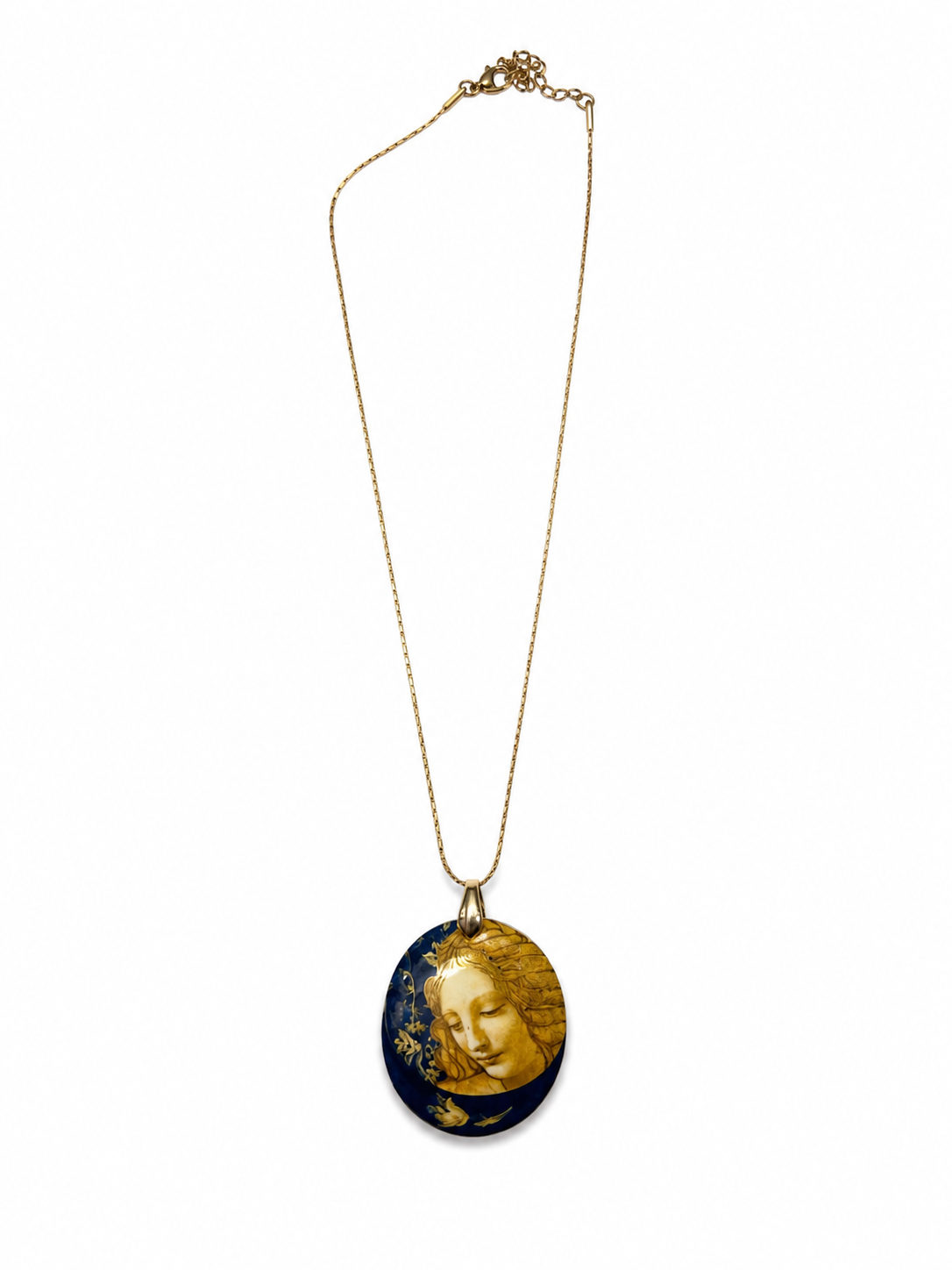 Handmade Porcelain Portrait Pendant Necklace