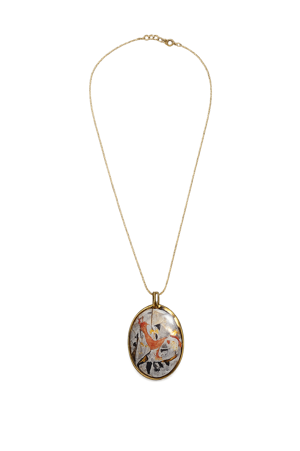 Handmade Abstract Porcelain Pendant Necklace